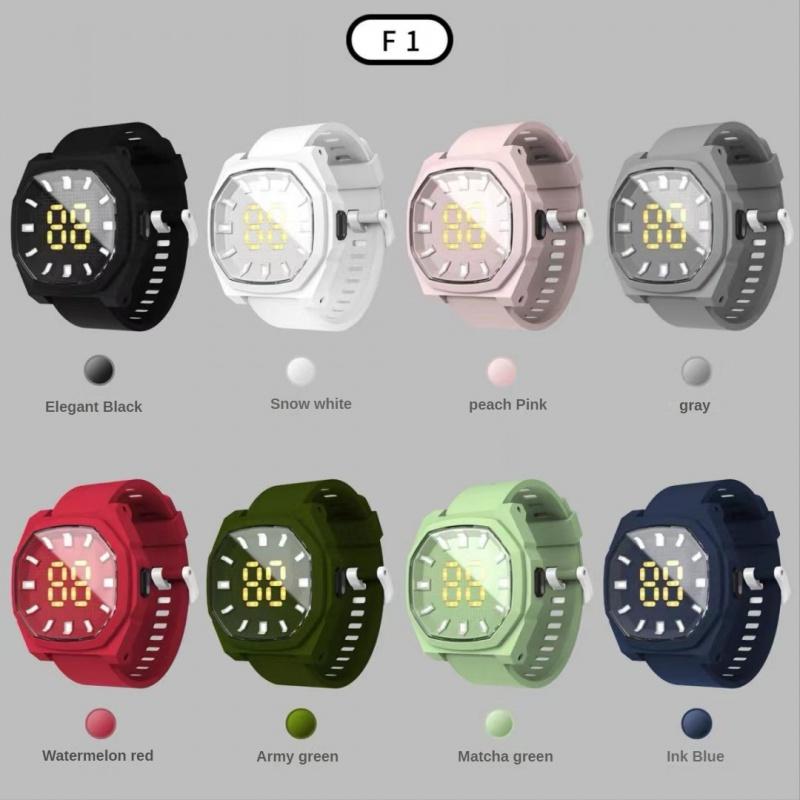 New Unisex LED Electronic Watch Square Waterproof 3D Digital Display Sports Student LED Watches