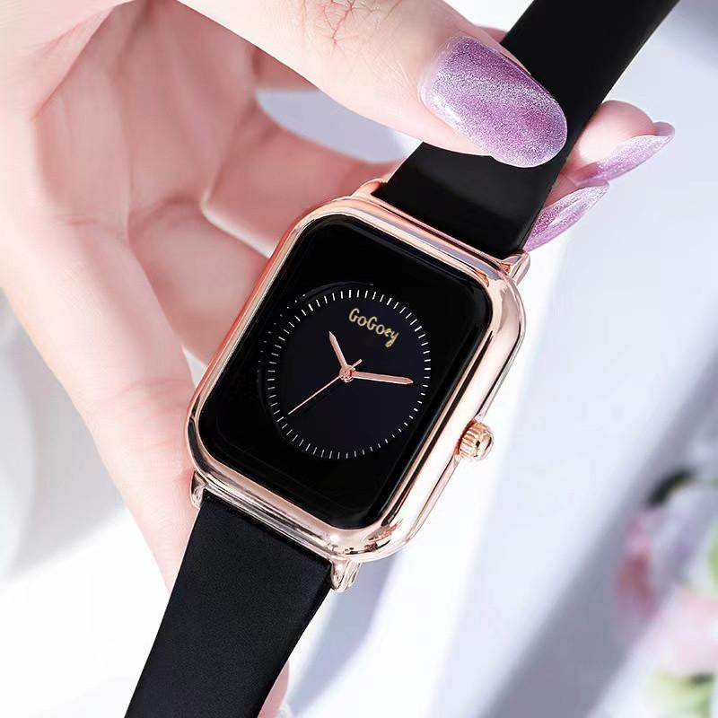 New Fashion Women's Watch Silicone Simple Temperament Men's and Women's Quartz Rectangular Watch