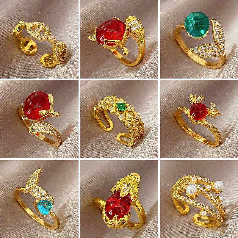 Fashion Women Rings Adjustable Rings 3/6/10pcs