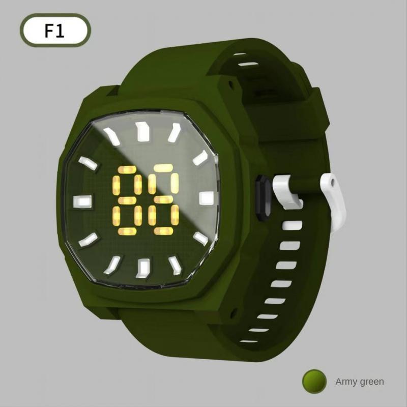 New Unisex LED Electronic Watch Square Waterproof 3D Digital Display Sports Student LED Watches