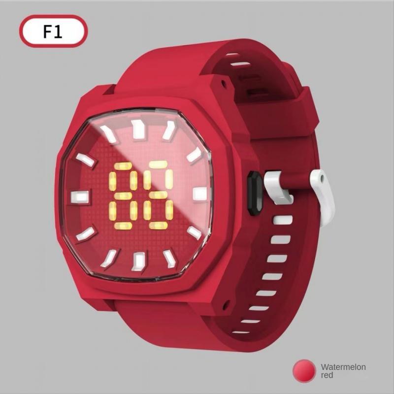 New Unisex LED Electronic Watch Square Waterproof 3D Digital Display Sports Student LED Watches