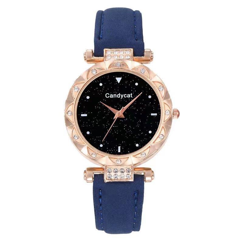 Watch Female Starry Sky Simple Fashion Trend Matte Leather Quartz Watch