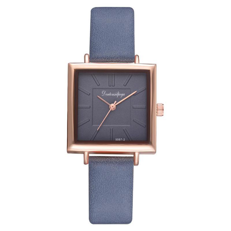 Simple Fashion Watch Square Pu Strap Women's Quartz Watches