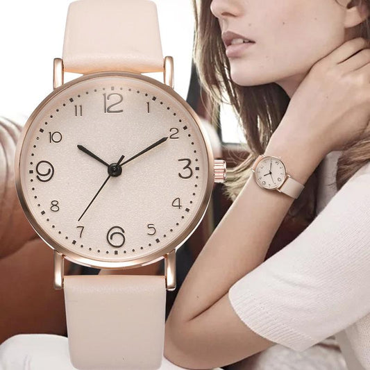 Fashion Simple Women Watches Casual Decoration Leather Belt Watch