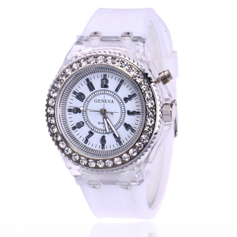 Men's and Women's Unisex Watch Quartz Luminescent Watch Geneva Silicone Watch