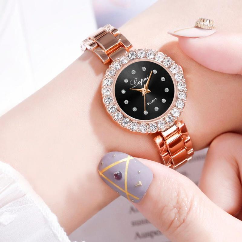 Bracelet Watches Set For Women Fashion Geometric Bangle Quartz Clock Ladies Wrist Watch