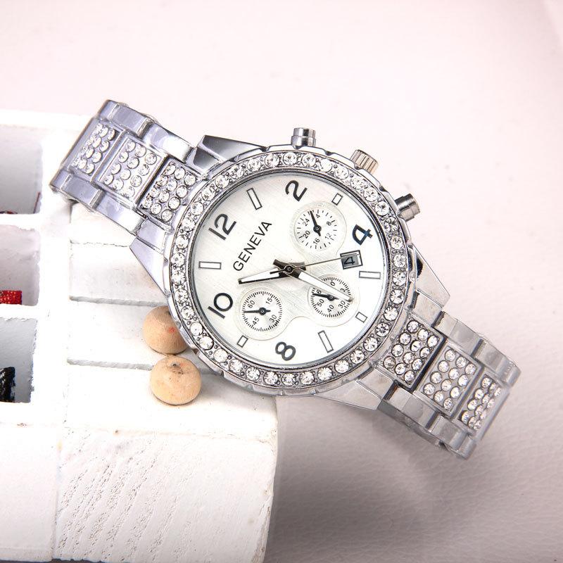 Fashion Women's Watches Steel Belt Calendar Wrist Watch Women Quartz Watch