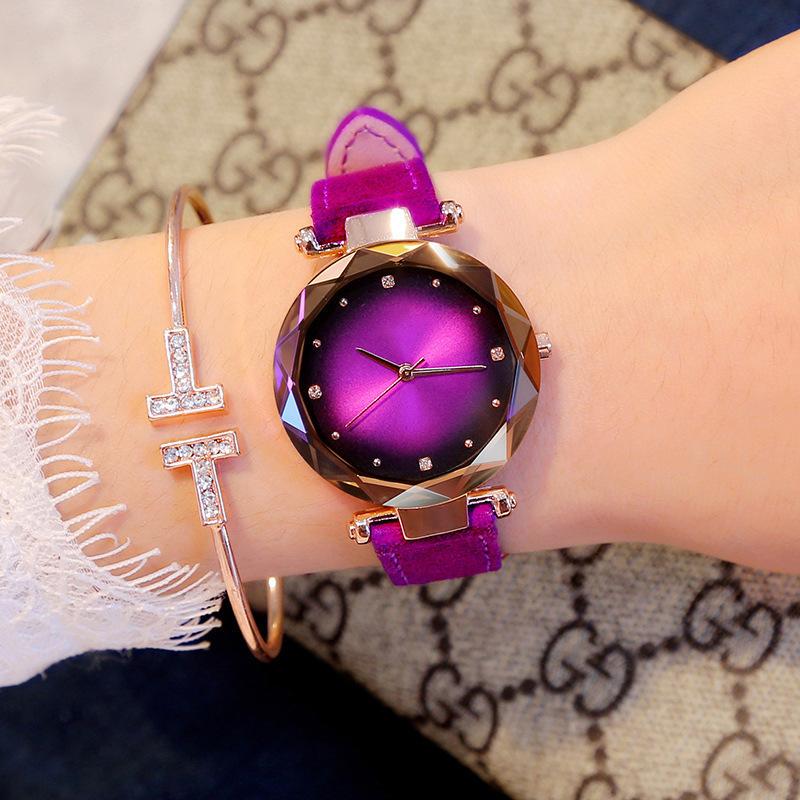 Fashion Belt Girls Casual Watches Colorful Dial Women's Quartz Watch