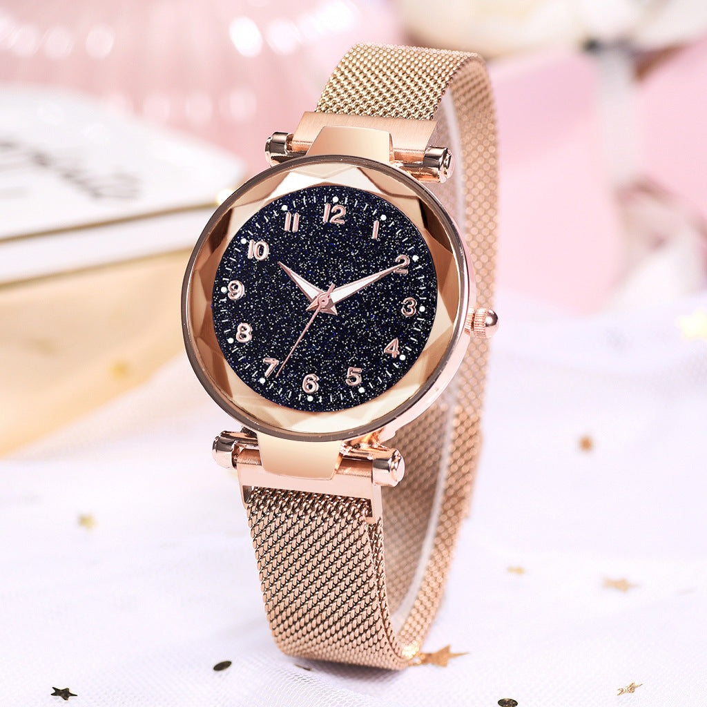 Luxury Women Starry Sky Watch Magnetic Belt Night Quartz Watch Casual Designer Ladies Clock Gift 324