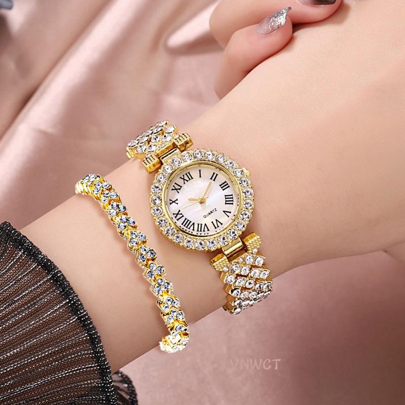 Women Bracelet Watches Steel belt Love Bracelet Wristwatches Set