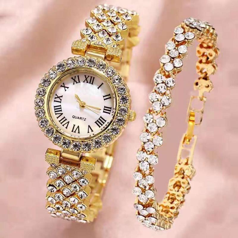 Women Bracelet Watches Steel belt Love Bracelet Wristwatches Set