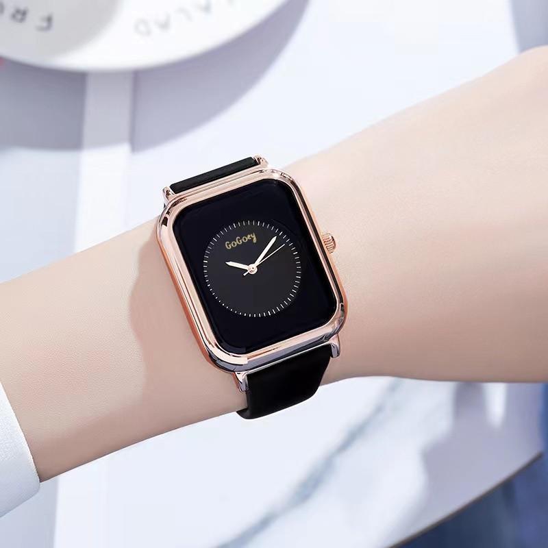 New Fashion Women's Watch Silicone Simple Temperament Men's and Women's Quartz Rectangular Watch