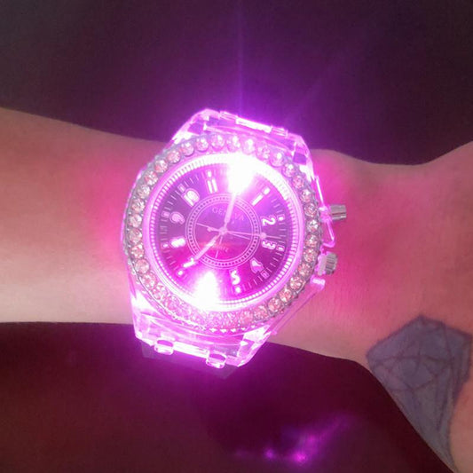 Men's and Women's Unisex Watch Quartz Luminescent Watch Geneva Silicone Watch
