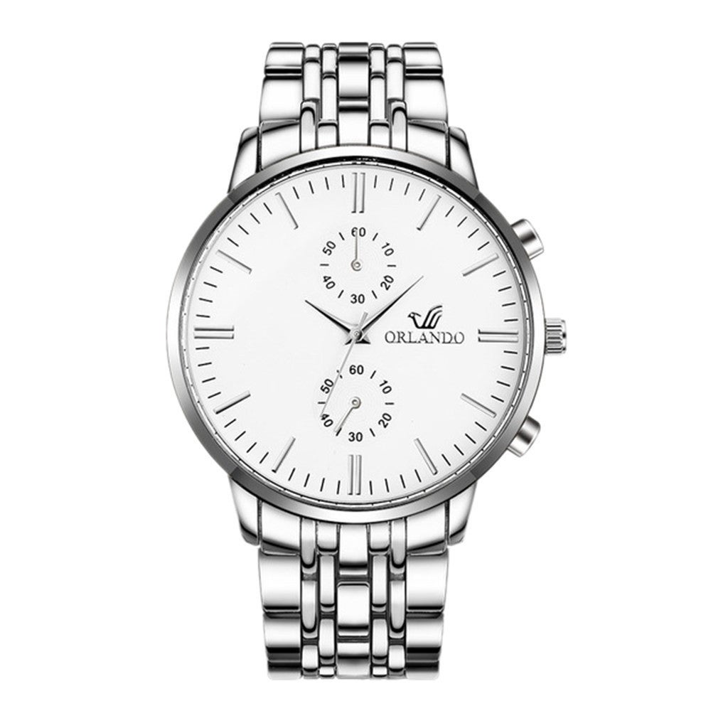 Gold Men's Steel Belt Business Watch Fashion Luxury Quartz Wristwatches