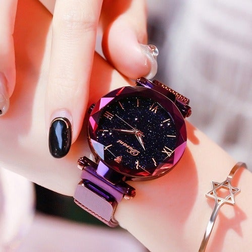 Fashion Women's Watches Elegant Magnetic Strap Analog Quartz Watch